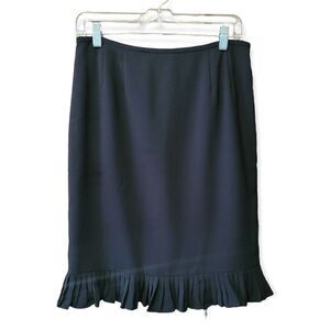 Le Suit Black skirt with ruffle hemline